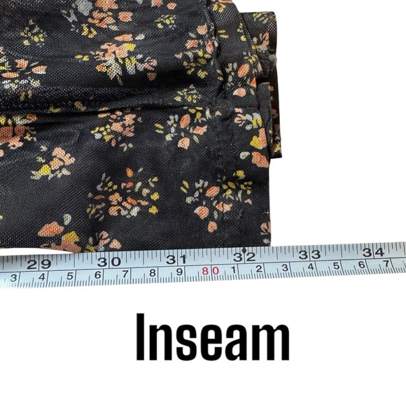 Pretty Garbage floral sheer overlay flowy pant womens m - Picture 14 of 14